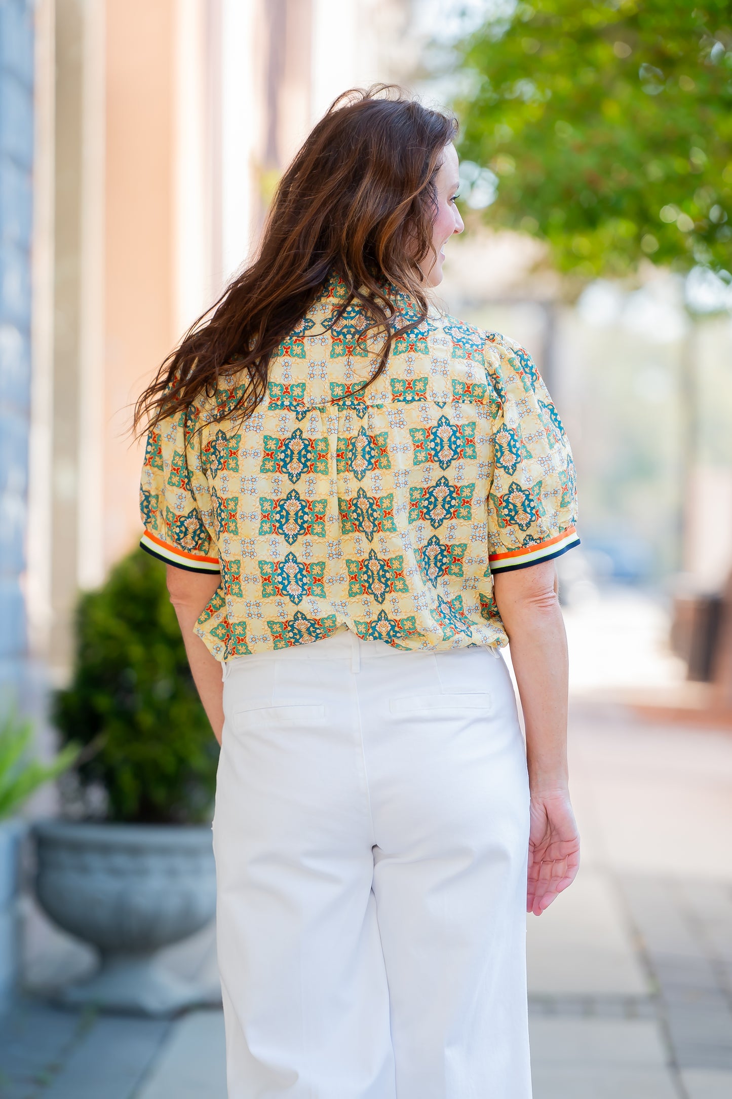 Ailsa Multi Color Embroidered Print Top