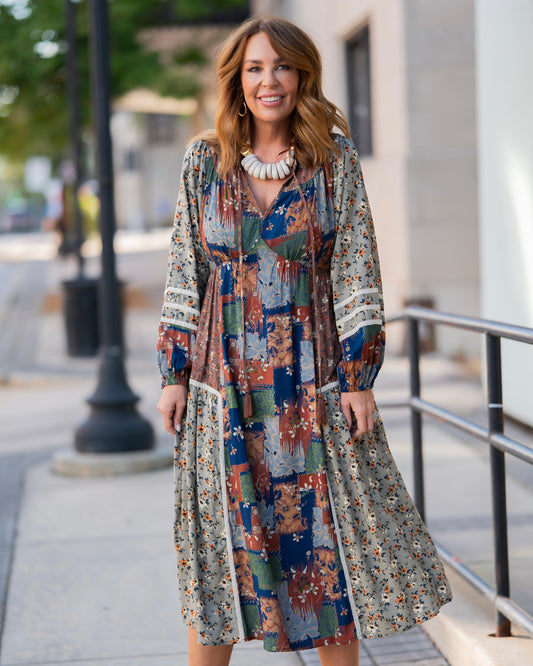 Brittany Boho Patchwork Maxi