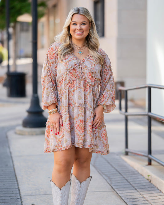 Avery Floral Peasant Dress