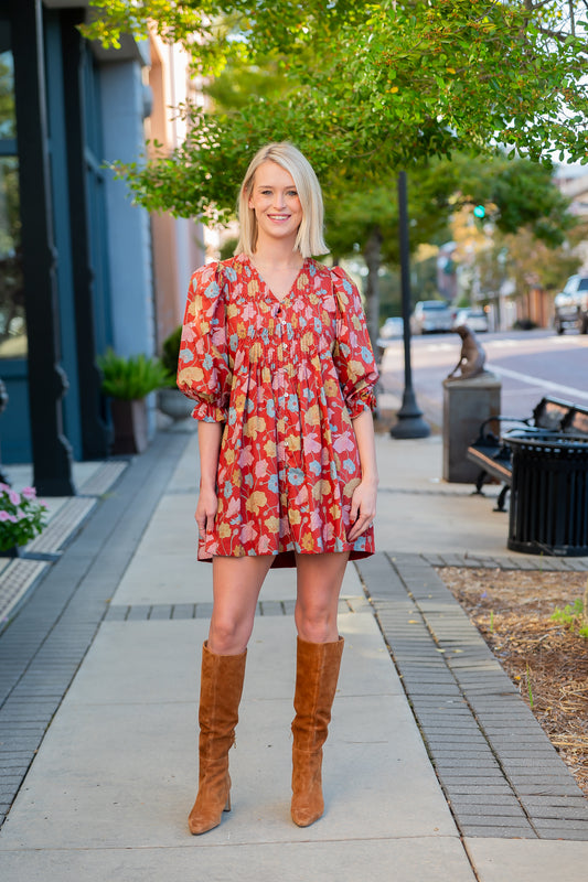 Windham Floral Button Down Dress