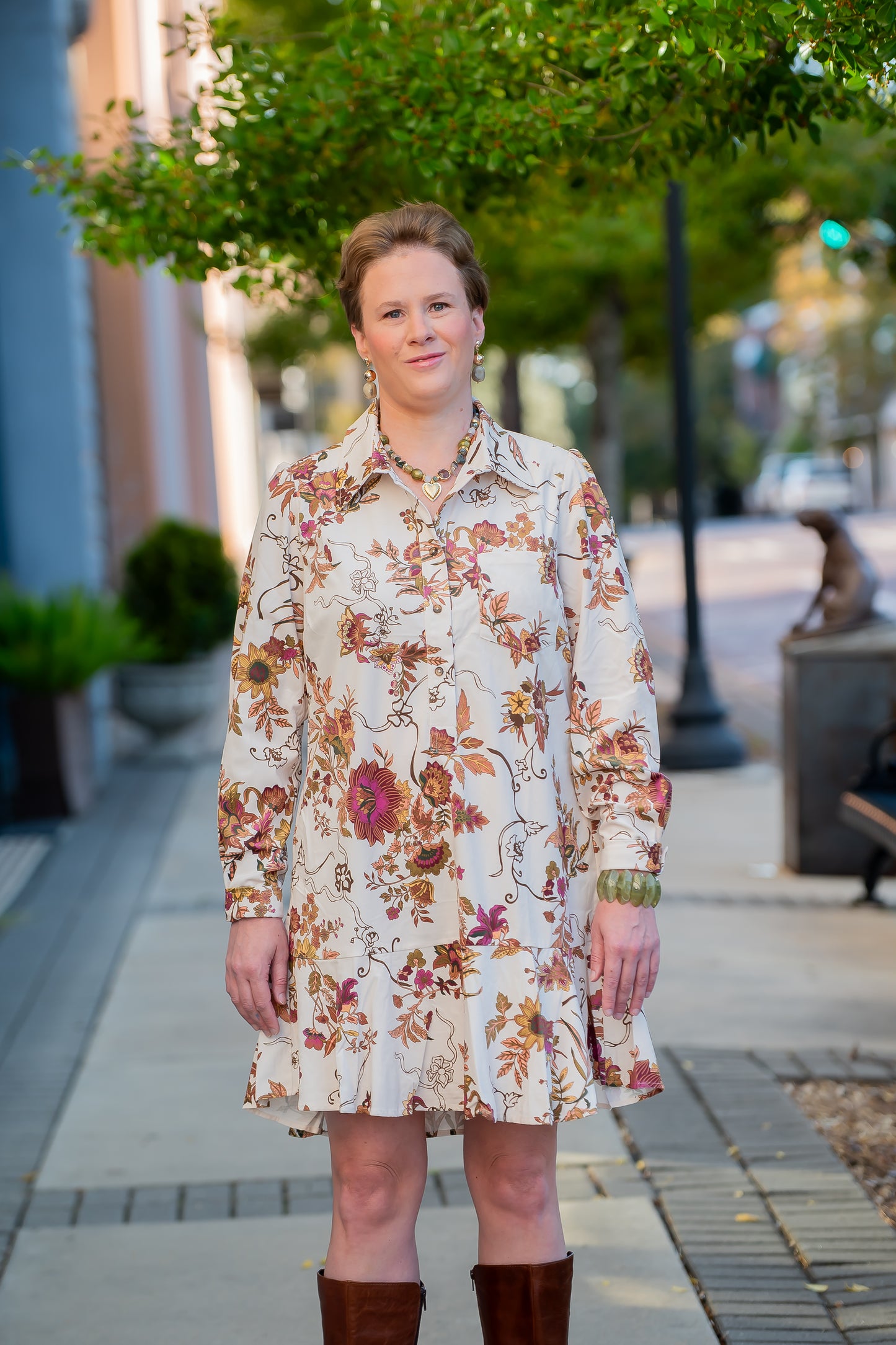 Draper Button Front Dress