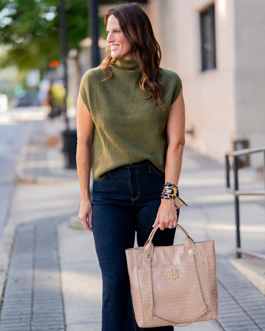 Fall Favorite Sweater Tank Olive