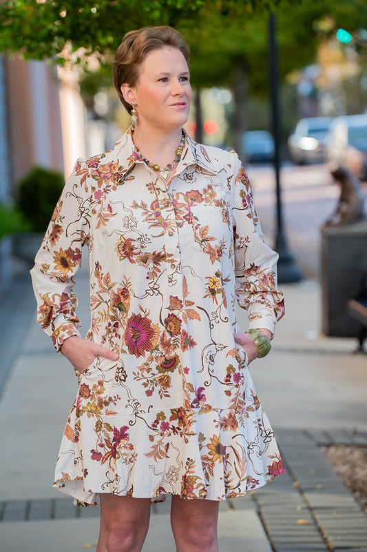 Draper Button Front Dress