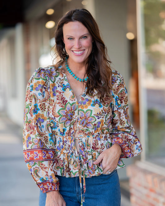 Garrison Tapestry Print Blouse