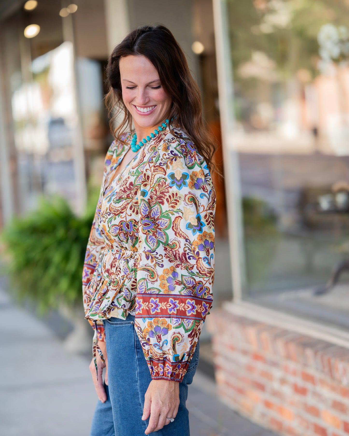 Garrison Tapestry Print Blouse