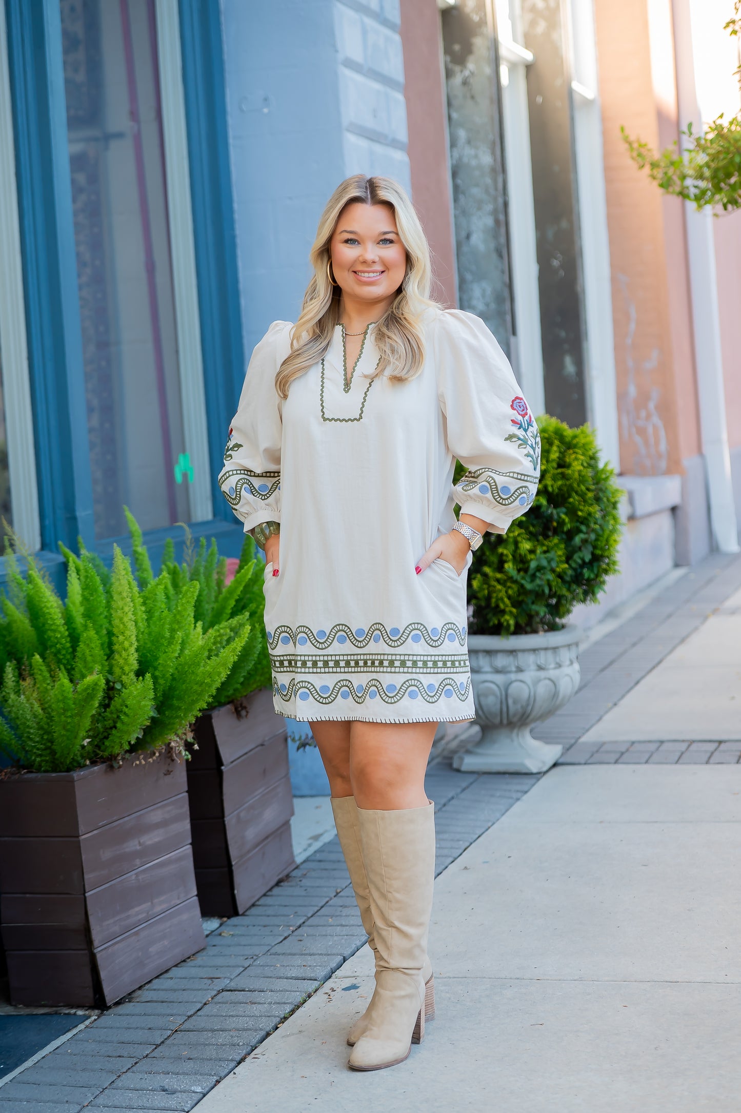 Evelyn Embroidered Dress