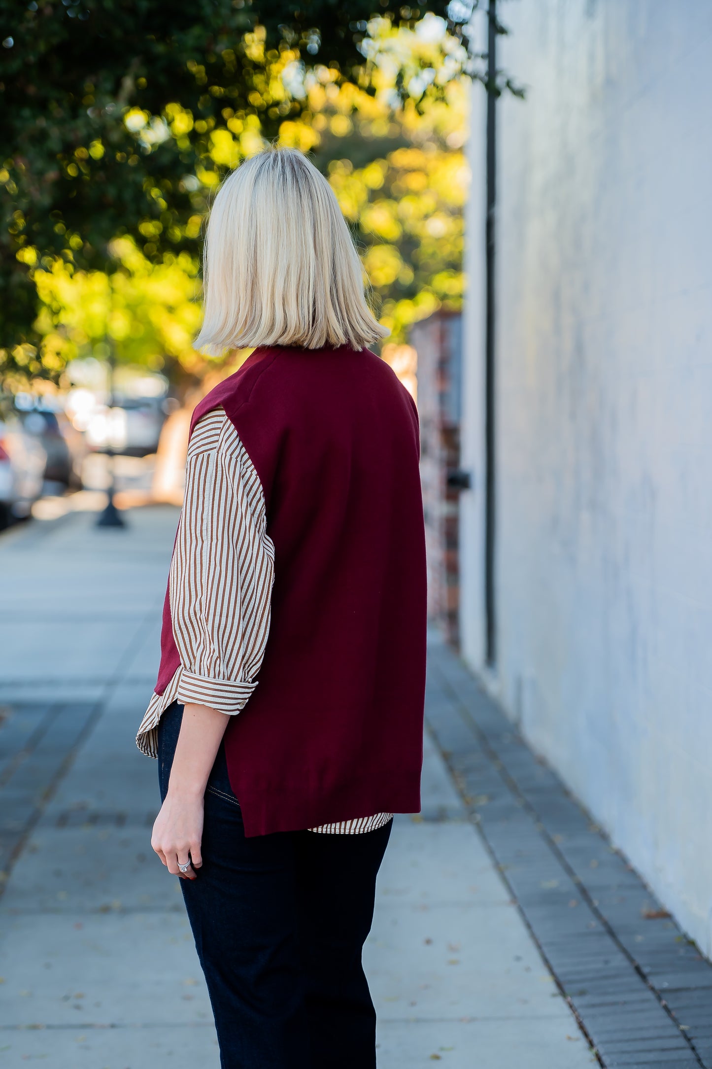 Walton Mock Neck Sweater- Garnet