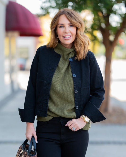 Barbee Black Denim Jacket