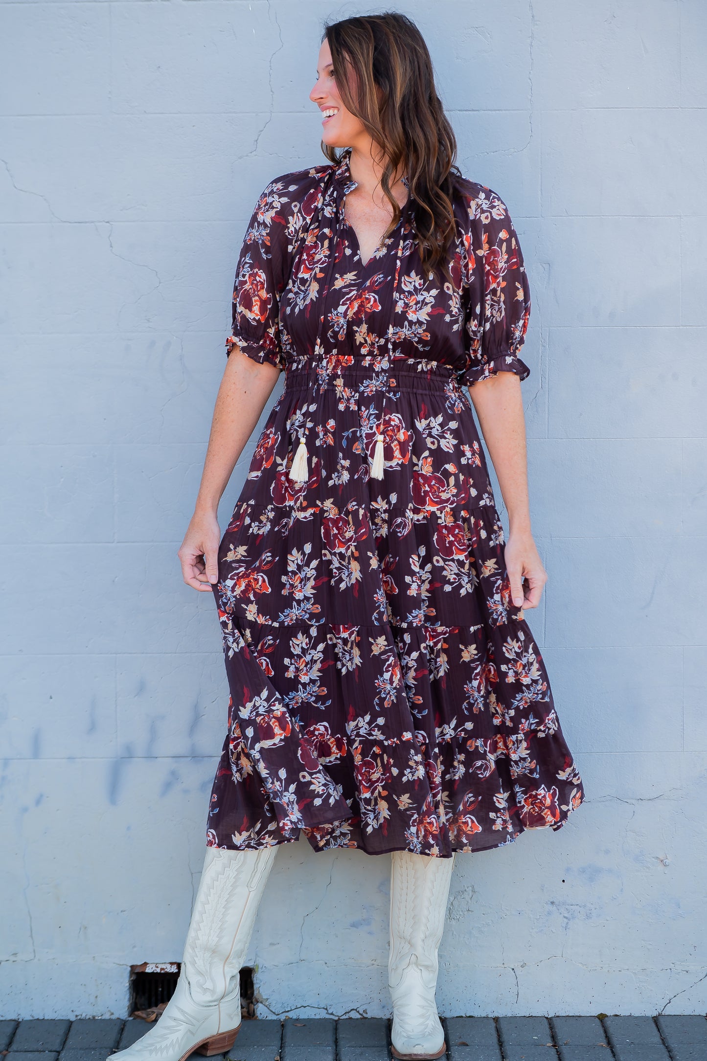 Norwood Front Tassel Floral Dress