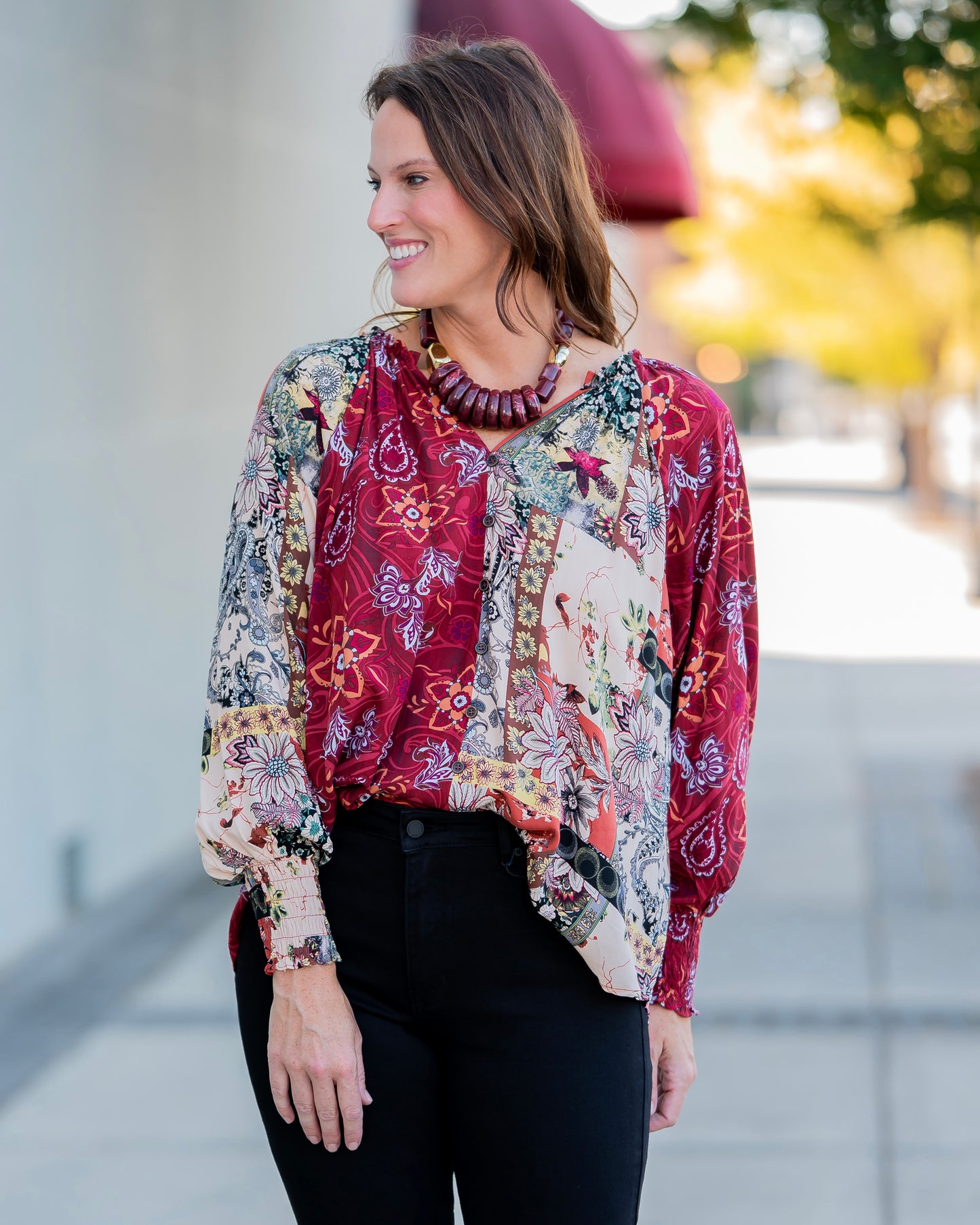McKenzie Mixed Print Top
