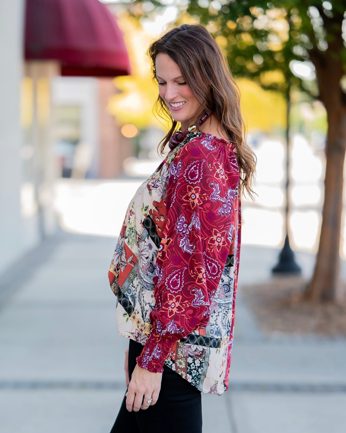 McKenzie Mixed Print Top
