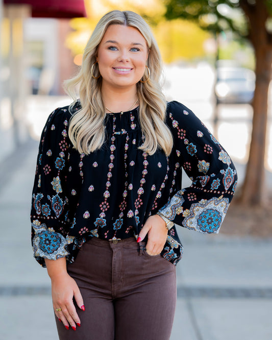 Elizabeth Print Top