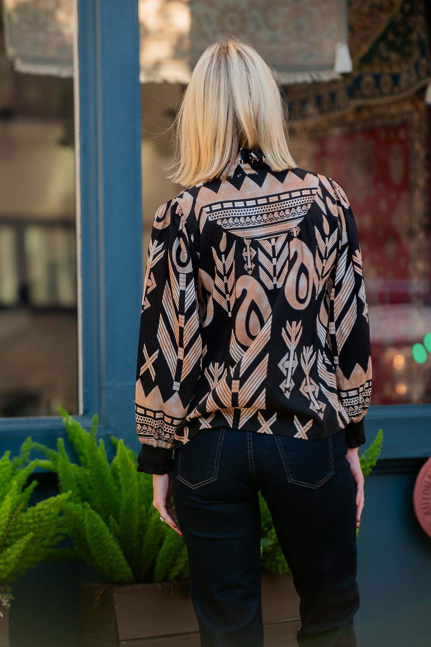 Torry Tribal Print Top