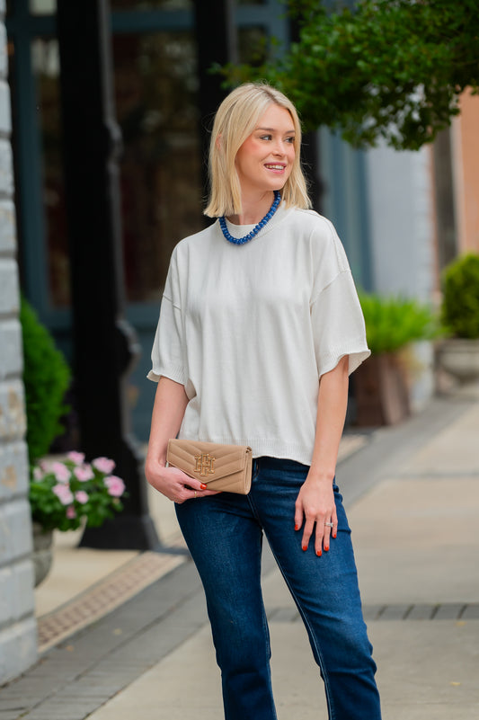 Weekender Cream Cashmere Blend Sweater