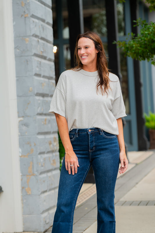 Weekender Heather Grey Cashmere Blend Sweater