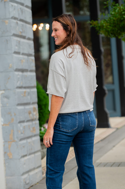 Weekender Heather Grey Cashmere Blend Sweater
