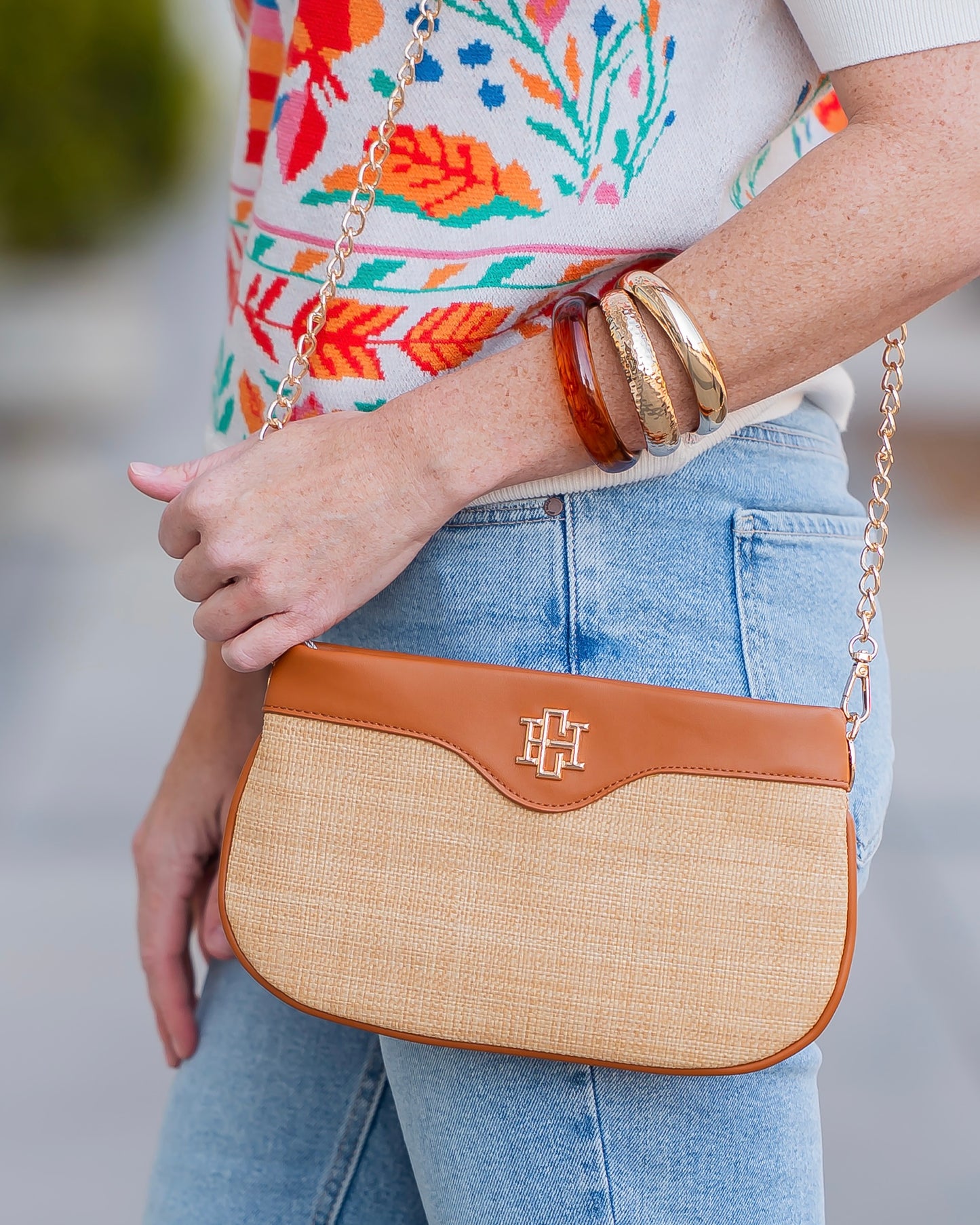 Mercer Crossbody Natural Saddle