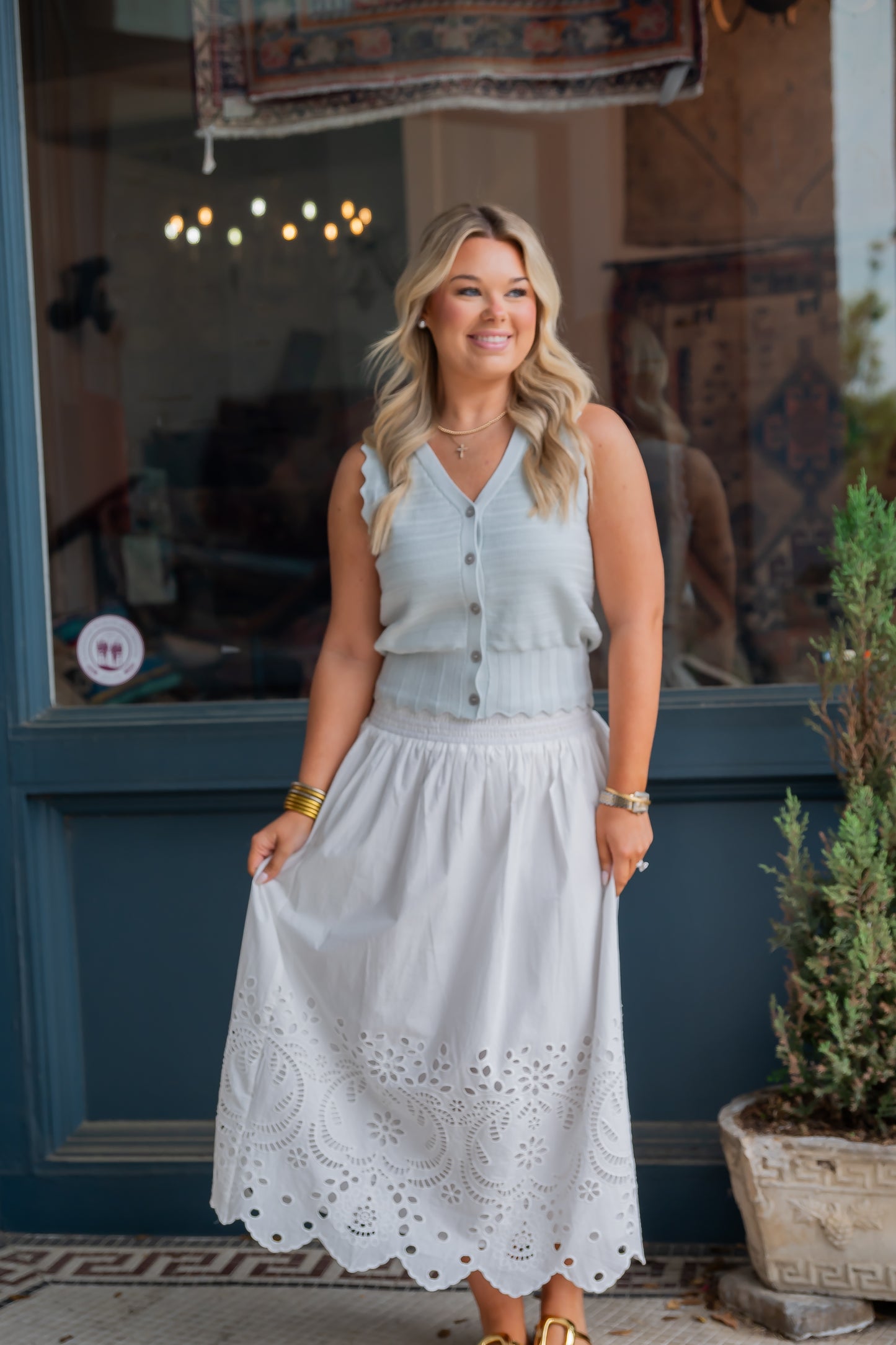 Dixon Eyelet Lace Skirt