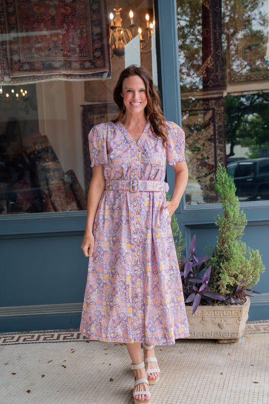 Whittier Floral Button Down Midi Dress