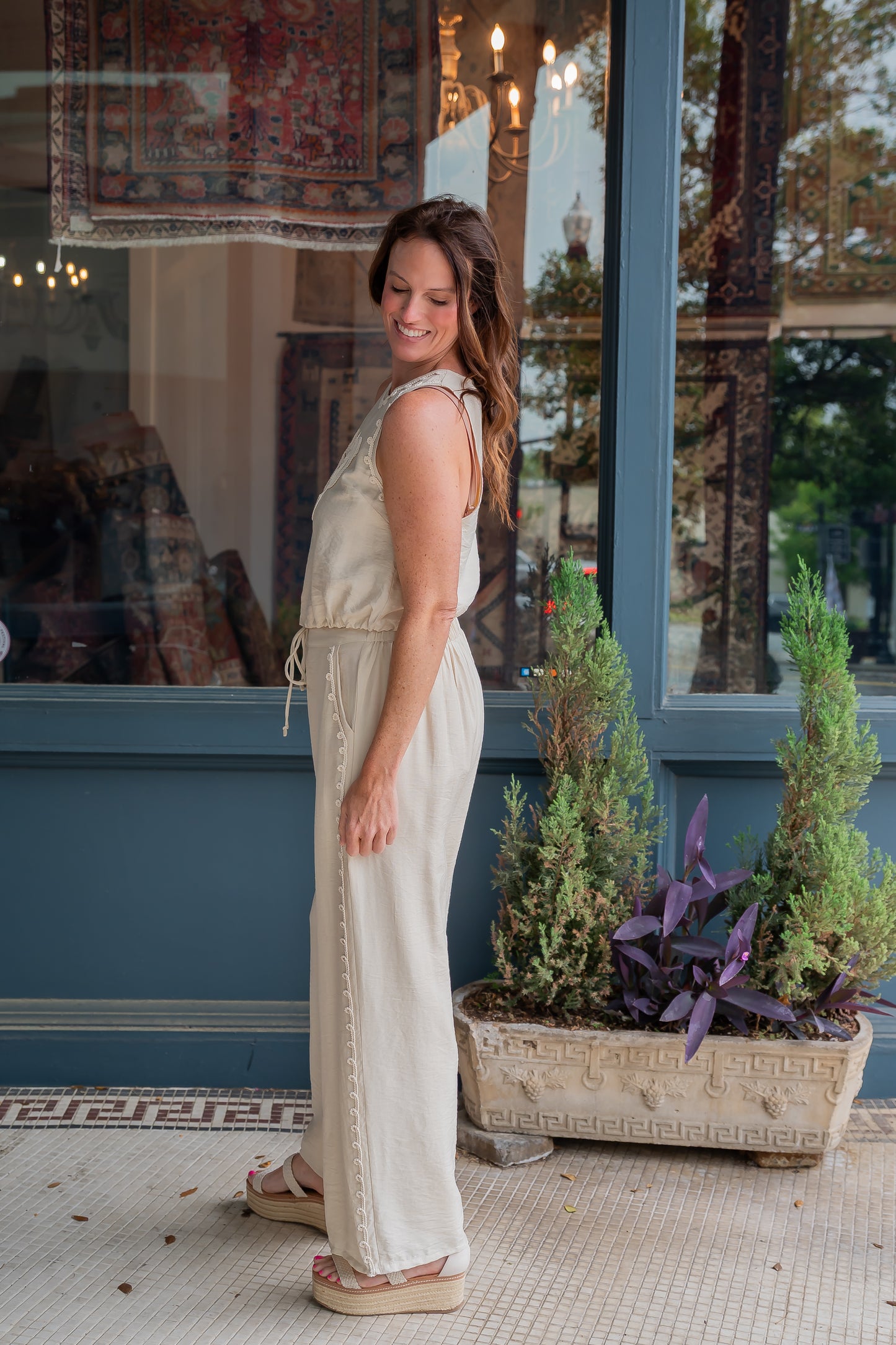 Olivia Embroidered Top & Pant Set