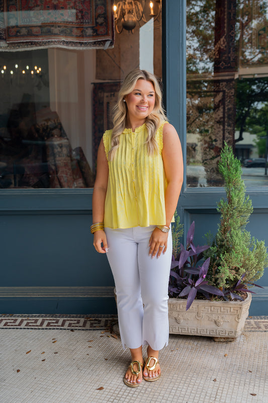 Boise Sleeveless Ruffle Sleeve Top