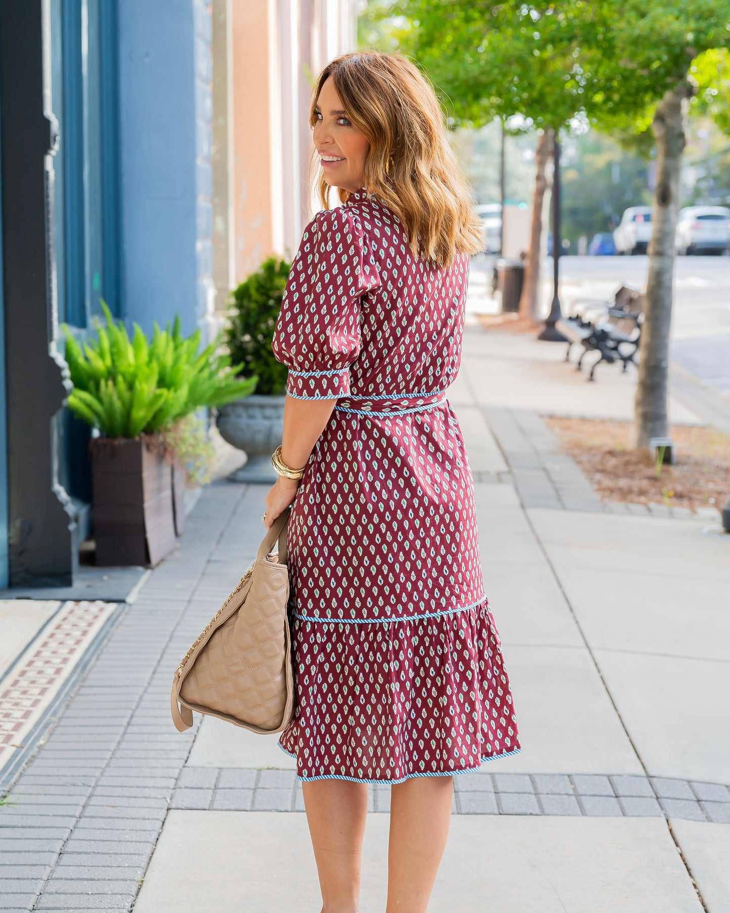 Riverview Print Midi Dress