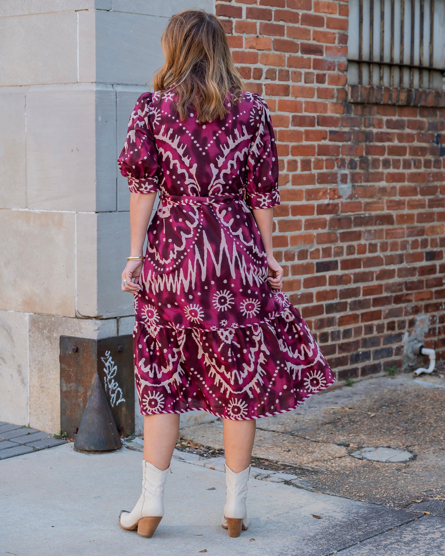 St. Teresa  Print Midi Dress