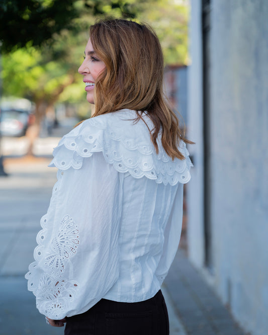 French Inspired Poplin Blouse