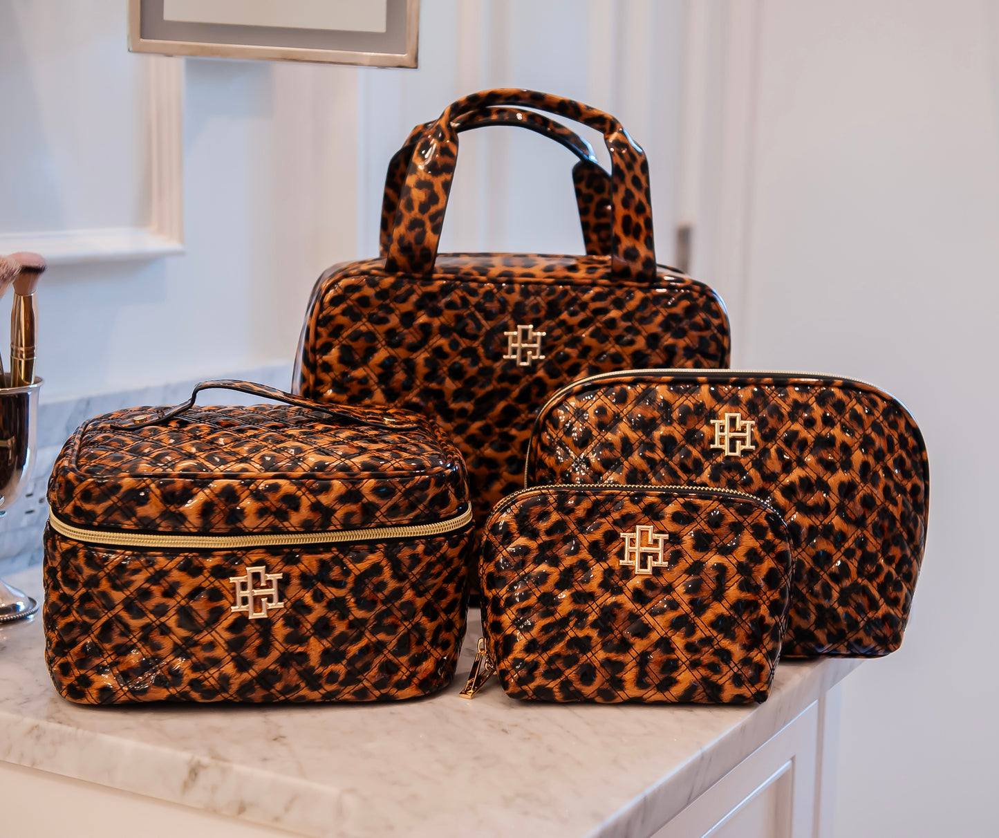 Capri Large Pouch Spotted Patent