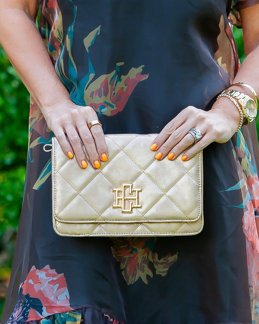 Bryn Crossbody Clutch Gold Shimmer LD