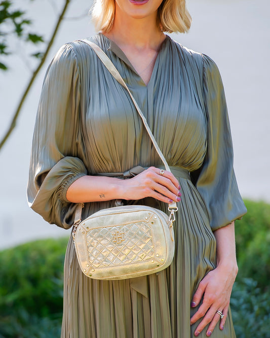 Sloane Studded Crossbody Champagne Pop