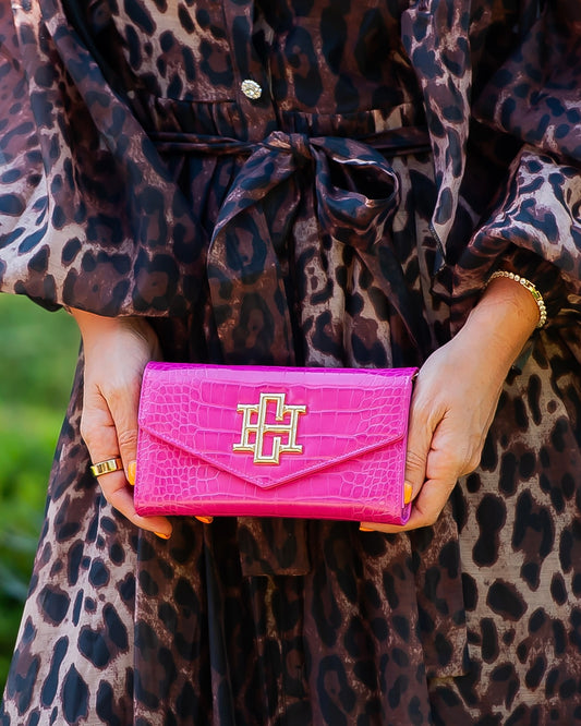 Carlington Clutch Crossbody Hot Pink EC