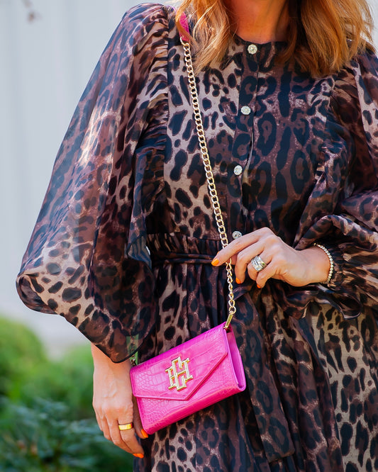 Carlington Clutch Crossbody Hot Pink EC