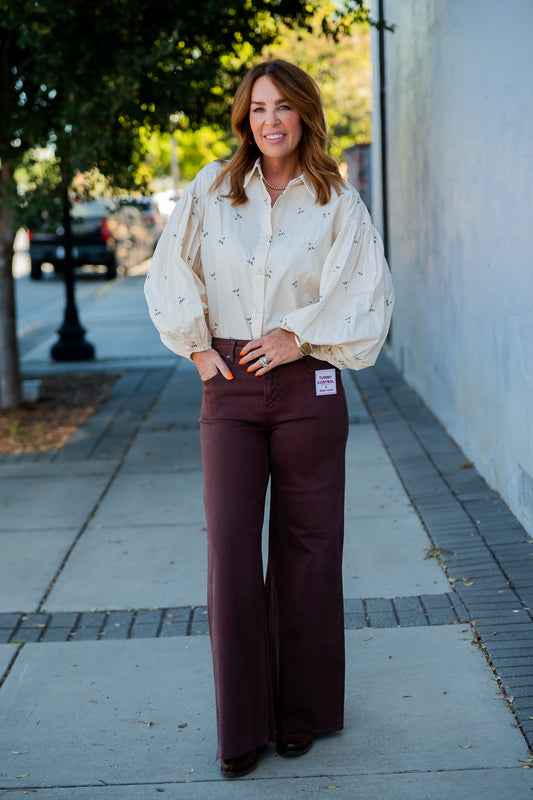 Gilpin Floral Embroidered Top