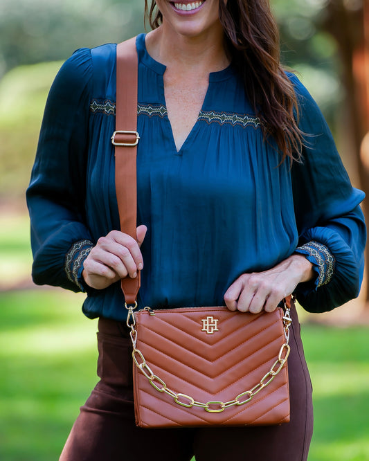 Ariana Crossbody - Saddle VQ