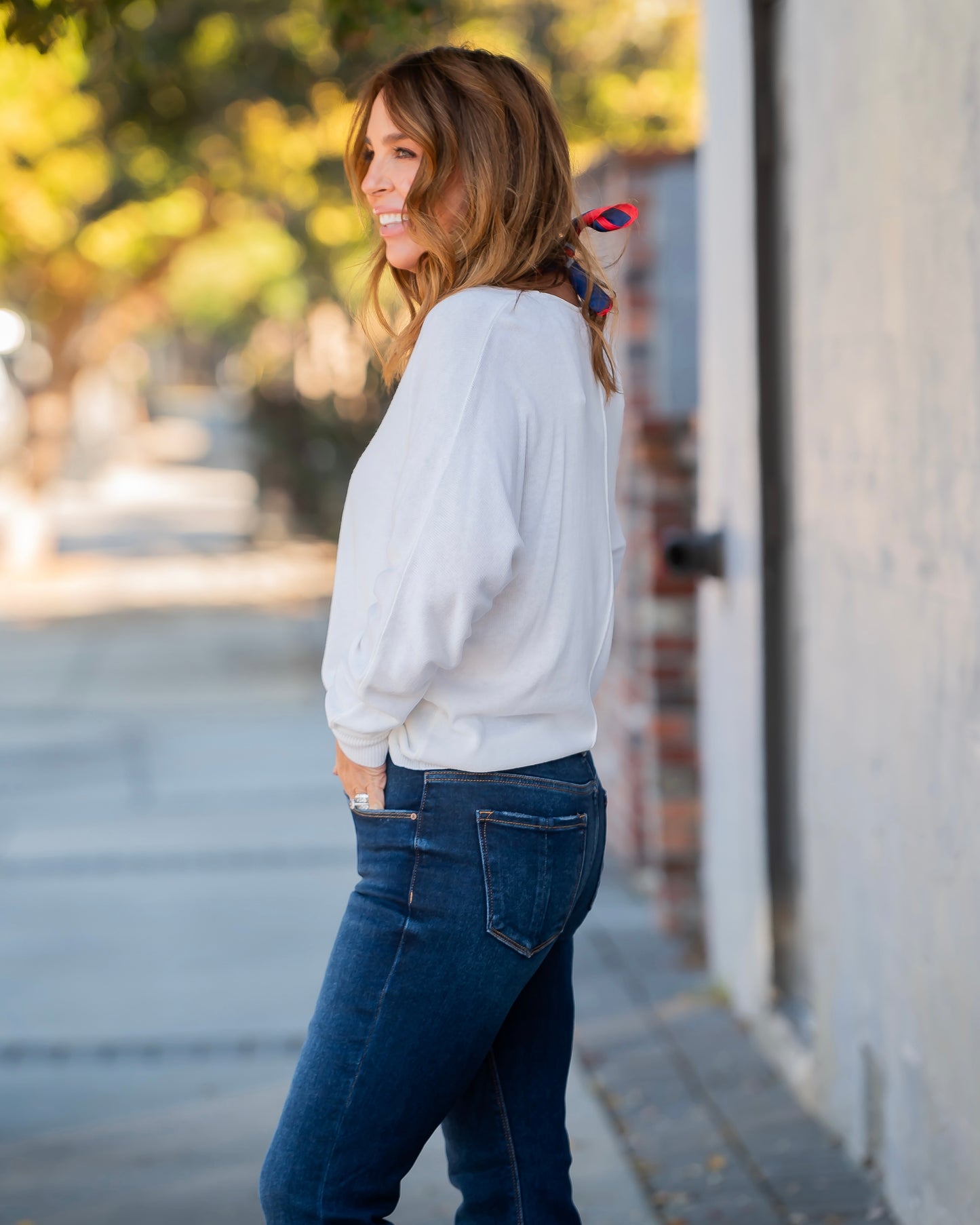Lora V-Neck Sweater-Ivory
