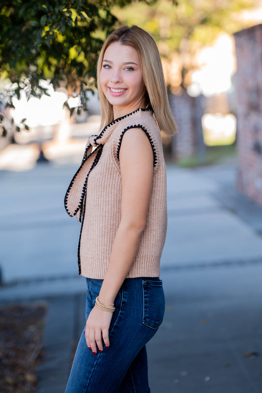 Crowder Knot Sweater-Taupe