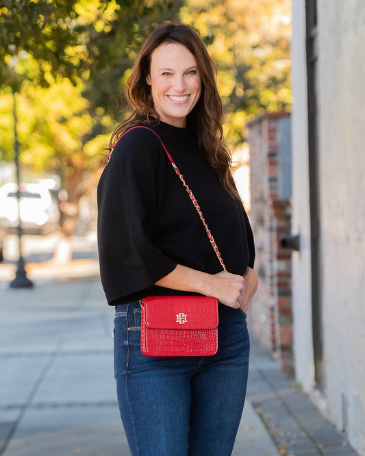 Creede Short Sleeve Sweater-Black