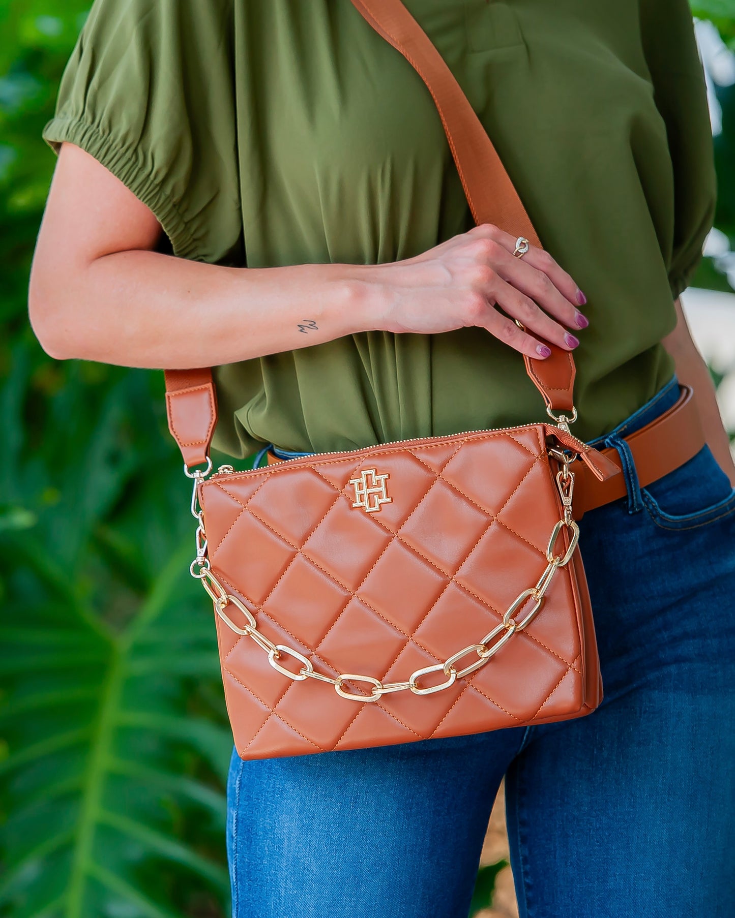 Ariana Crossbody - Saddle LD