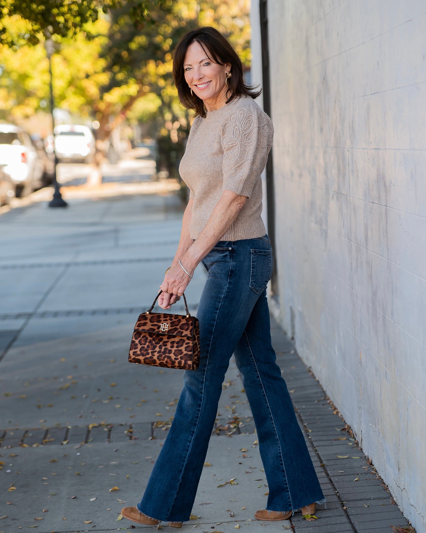 Henley Embroidered Sweater