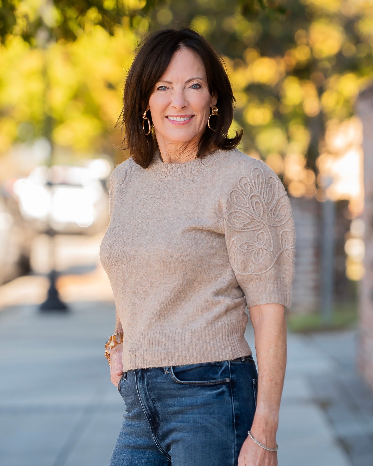 Henley Embroidered Sweater