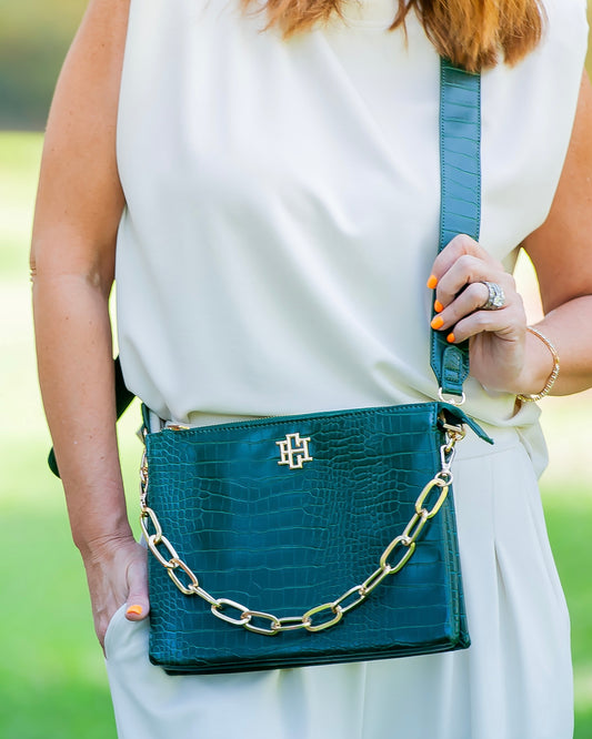 Ariana Crossbody - Hunter Green EC