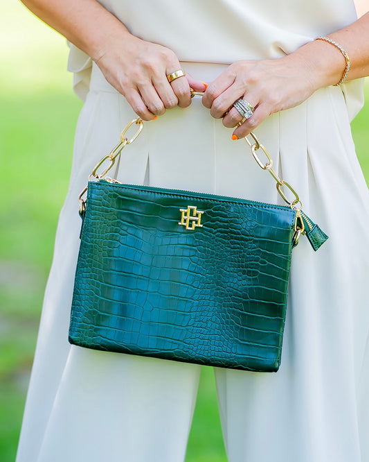 Ariana Crossbody - Hunter Green EC