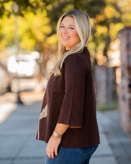 Fargo Flower Sweater - Brown