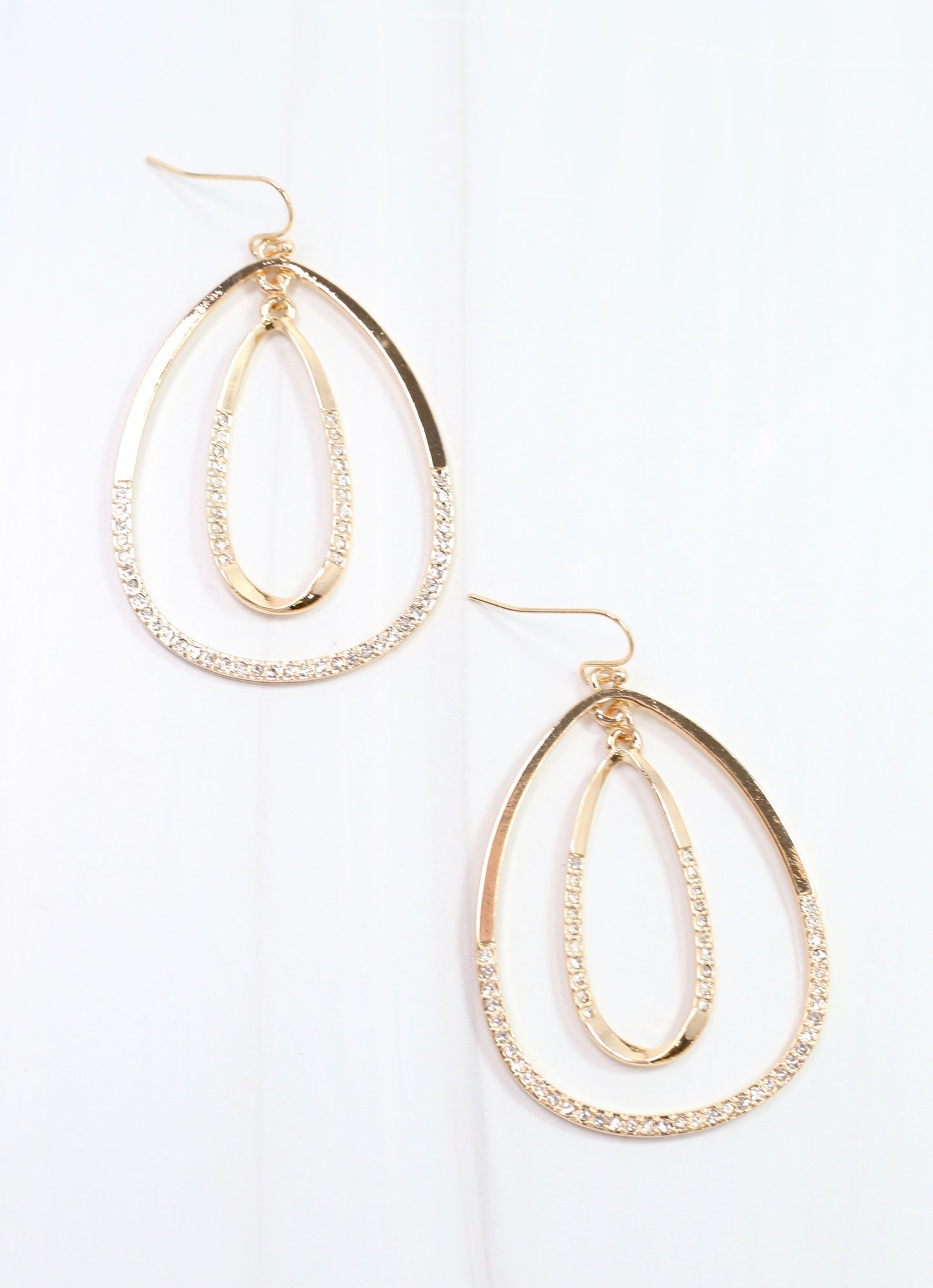 Marvin CZ Drop Earring Gold