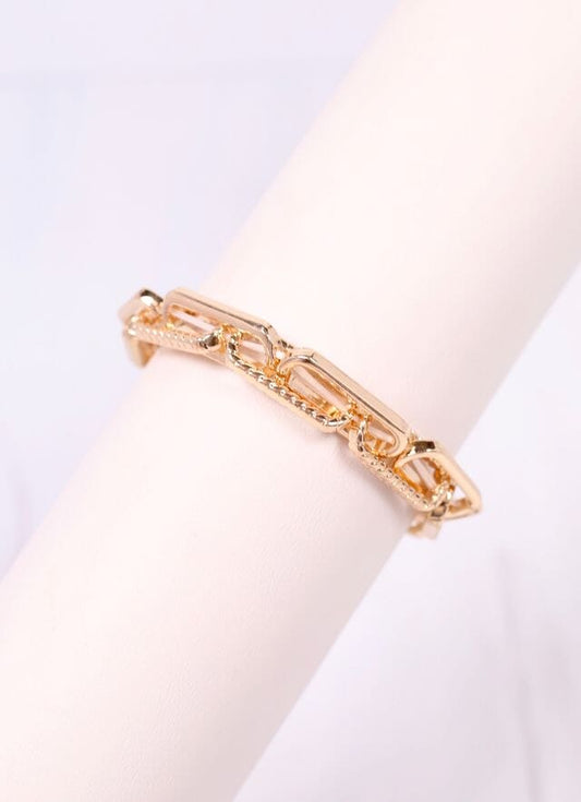 Ursula Stretch Link Bracelet GOLD - Caroline Hill