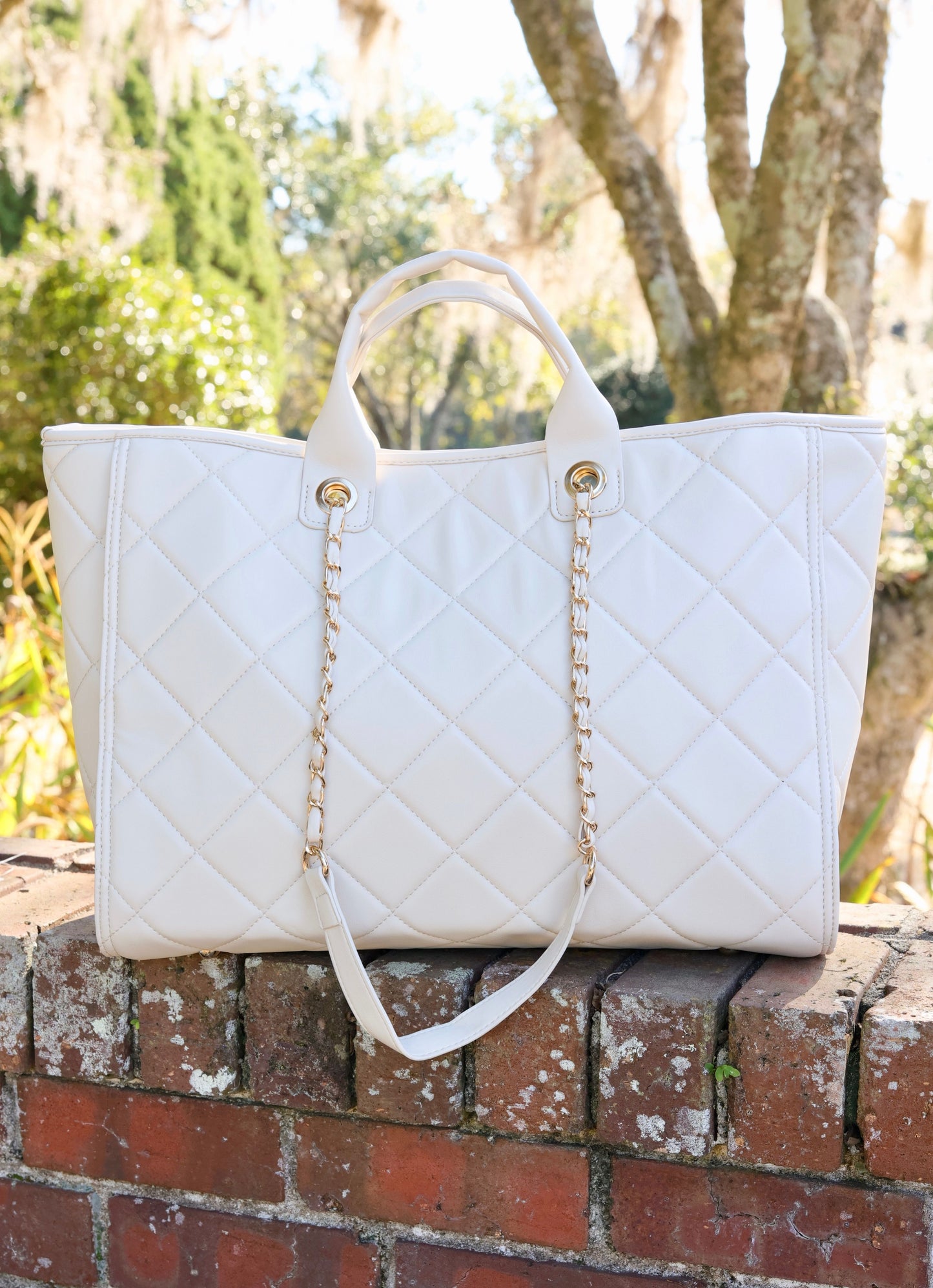 Melissa Tote Bag Cream Quilted LD