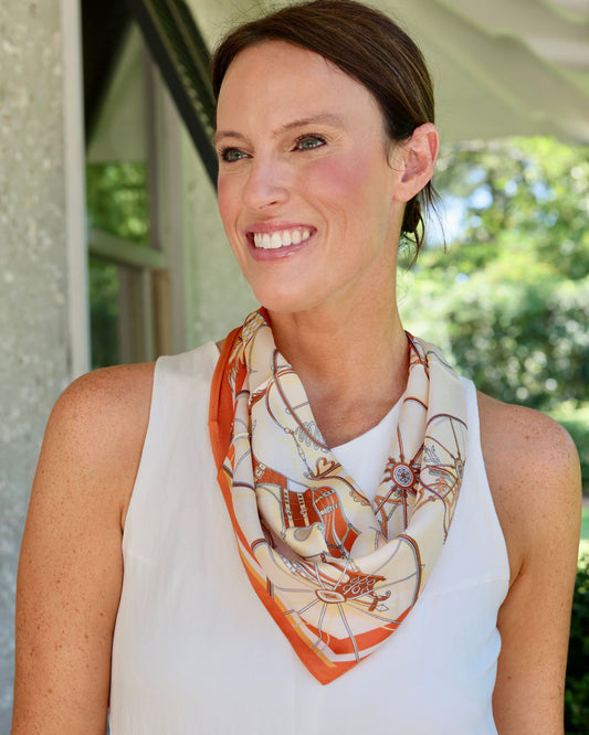 Fancy Carriage Scarf Orange