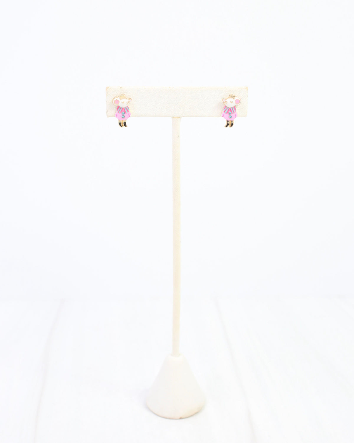Merry Mouse King Stud Earring Pink