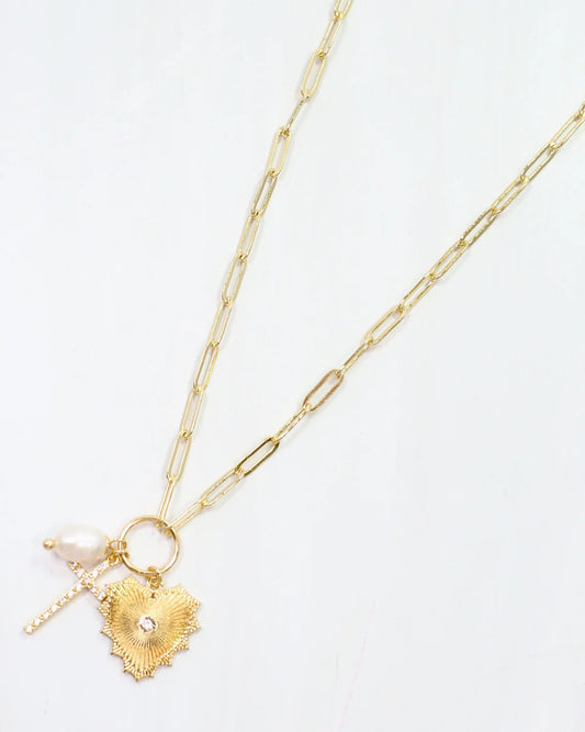 Culbreth Charm Necklace Gold